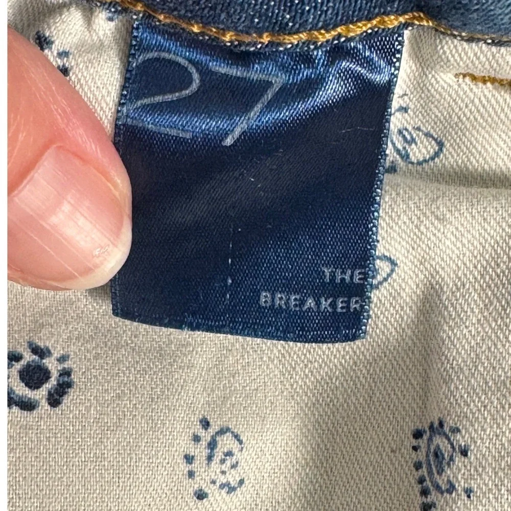 Pilcro The Breaker Relaxed Jeans Blue Sz 27 High Rise Barrel Denim
